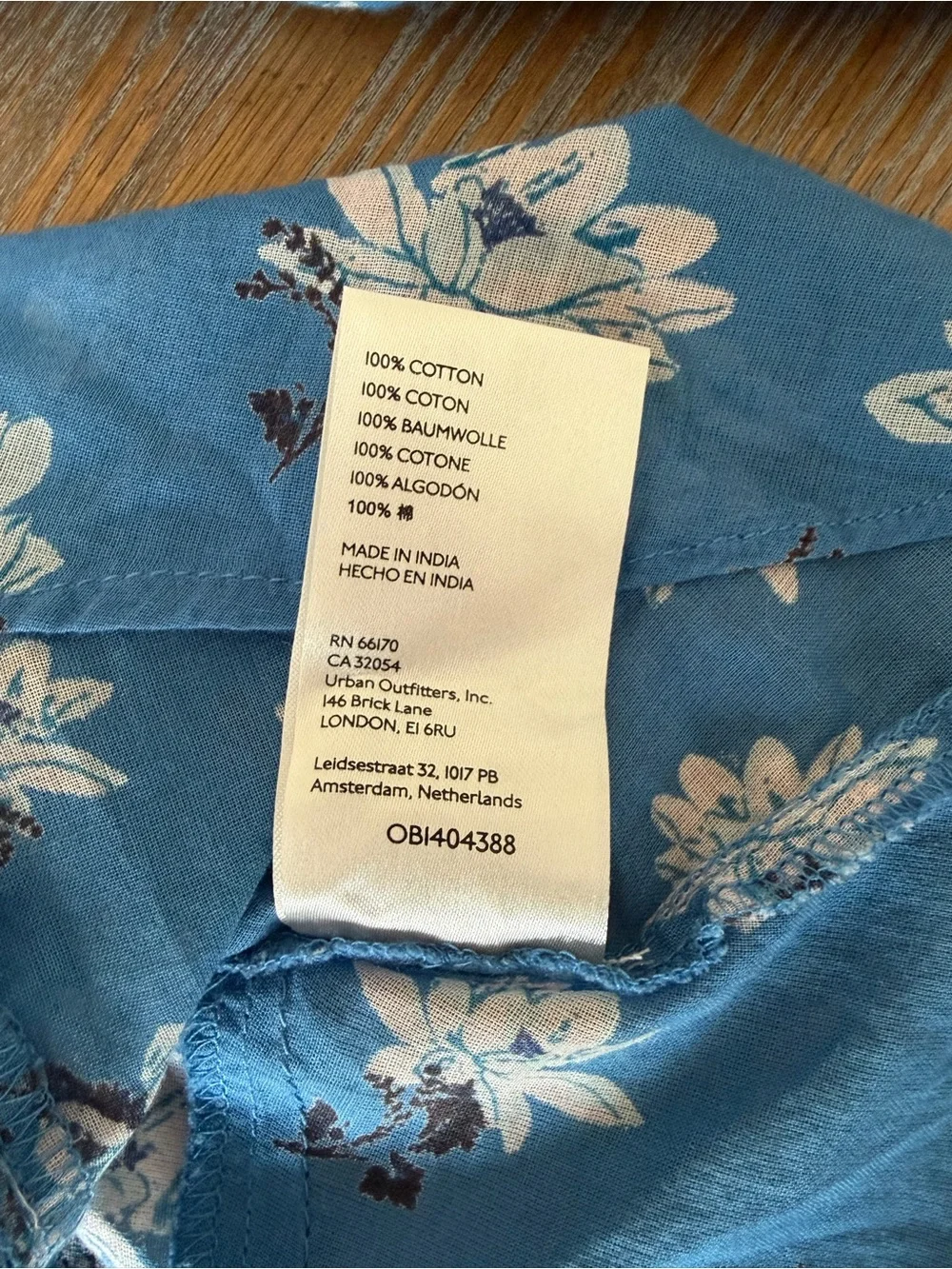 Free People Amanda Ruffle Wrap Blouse Blue Floral Boho Size Small